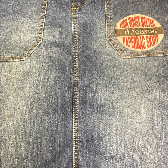 D. Jeans Blue Denim Paperbag Skirt - Picture 1 of 3